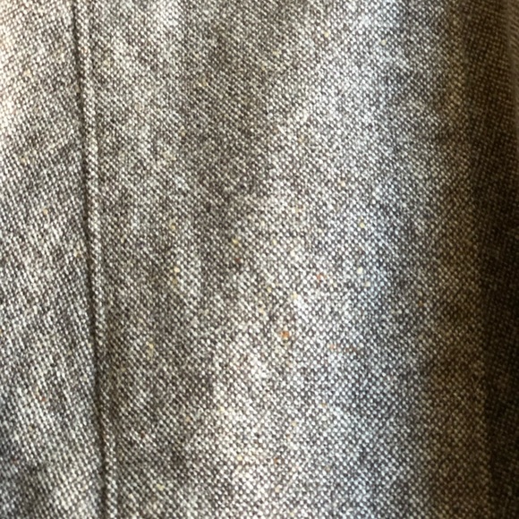 Ann Taylor Virgin Wool Blend Brown Tweed A-Line Flounce Hem Size 16 - Picture 12 of 14